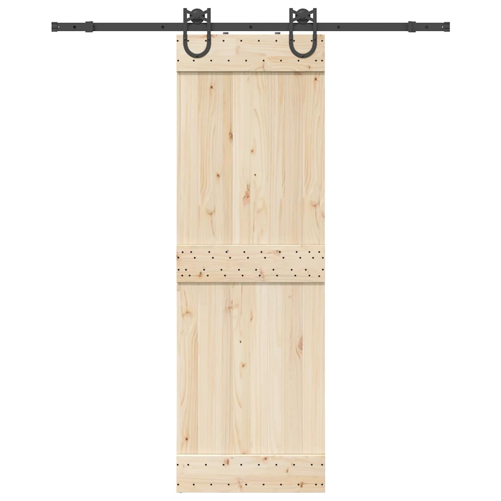 Schiebetürbeschlag-Set 183 cm Stahl Schwarz