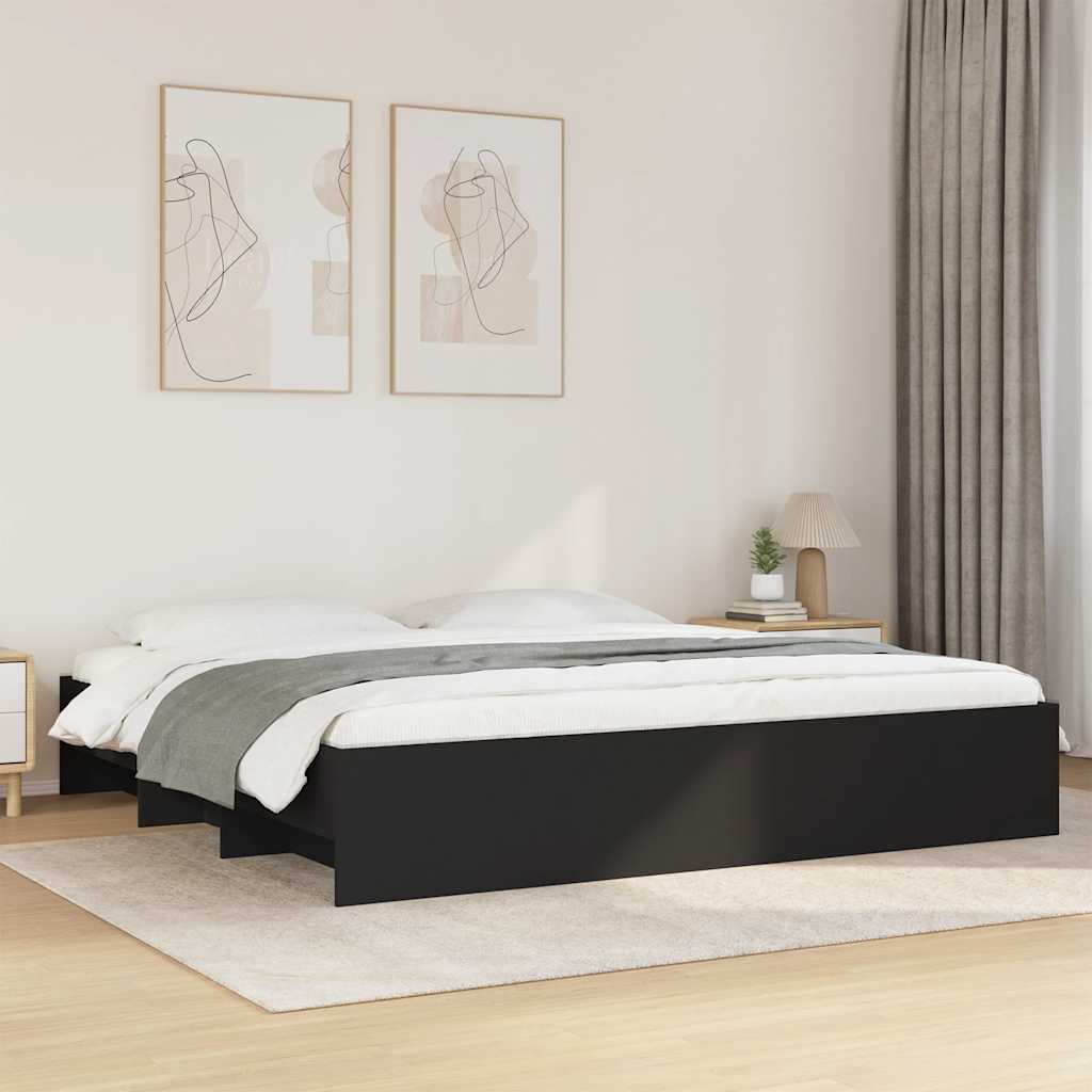 Bettgestell ohne Matratze Schwarz 180x200 cm Holzwerkstoff