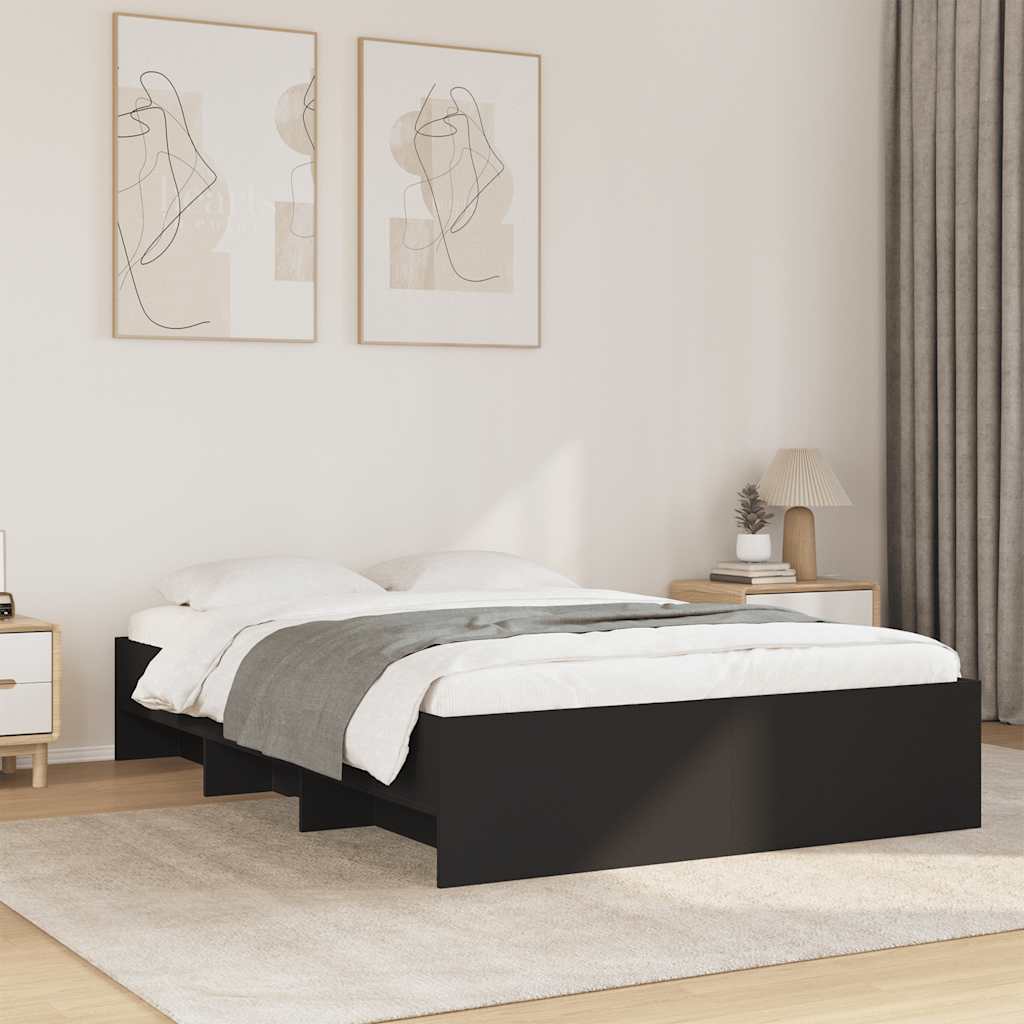 Bettgestell Schwarz 120x190 cm Holzwerkstoff