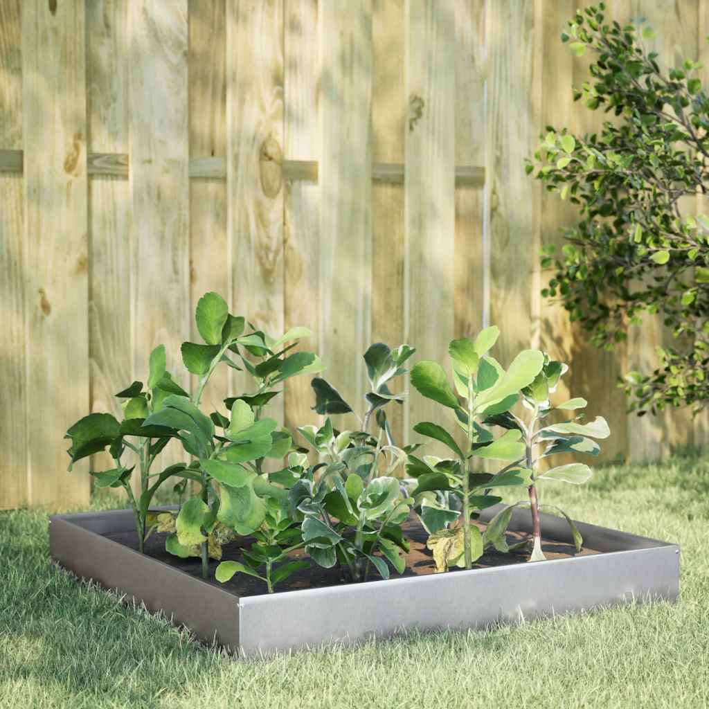 Hochbeet 100x100x26 cm Verzinkter Stahl