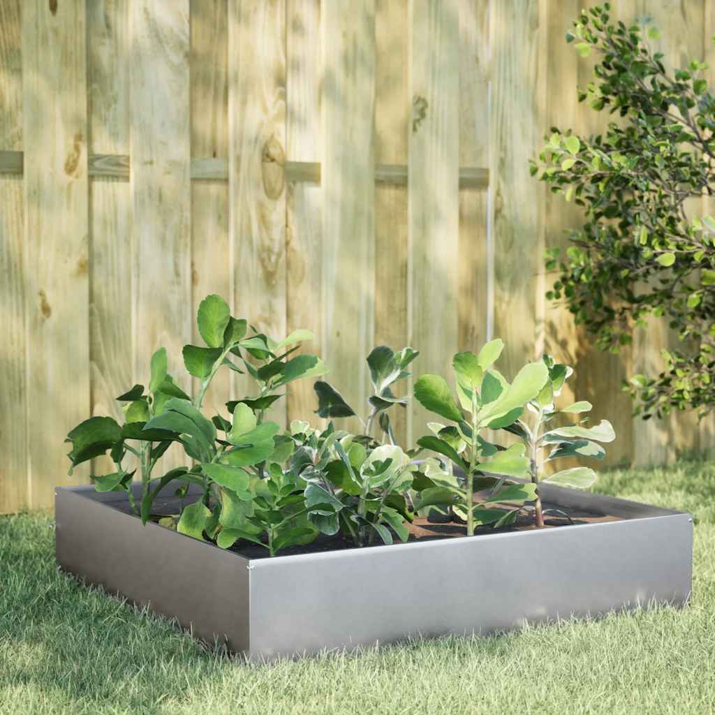 Hochbeet 100x100x33,5 cm Verzinkter Stahl