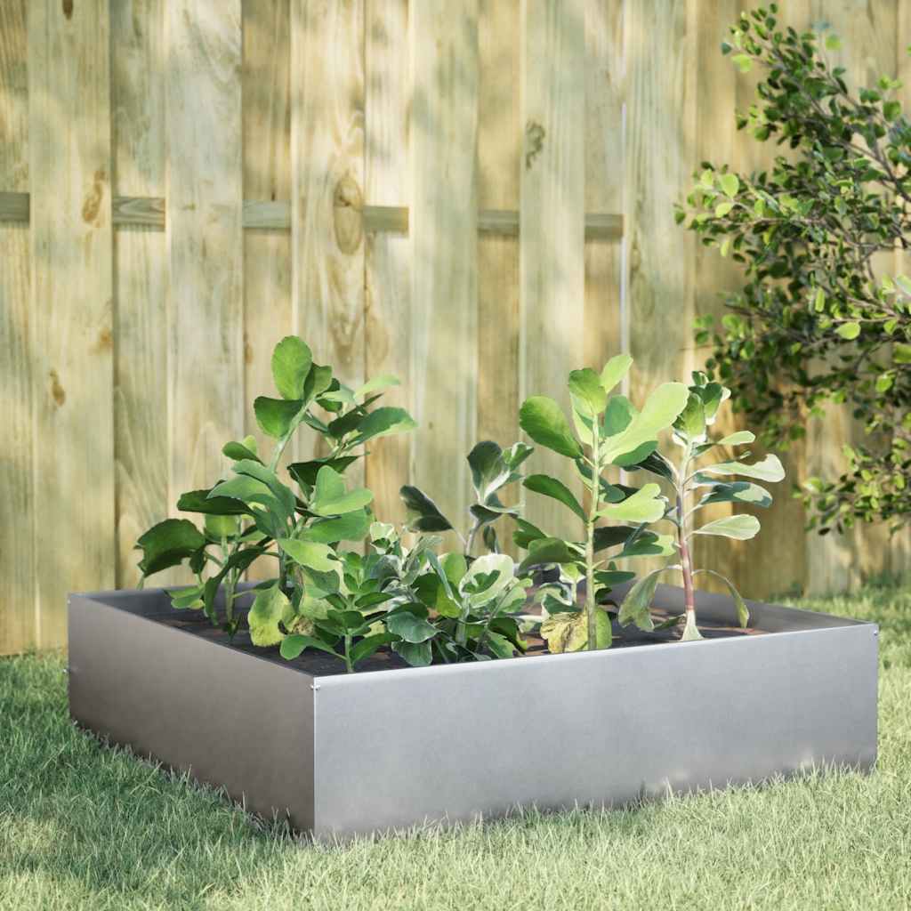Hochbeet 100x100x41 cm Verzinkter Stahl