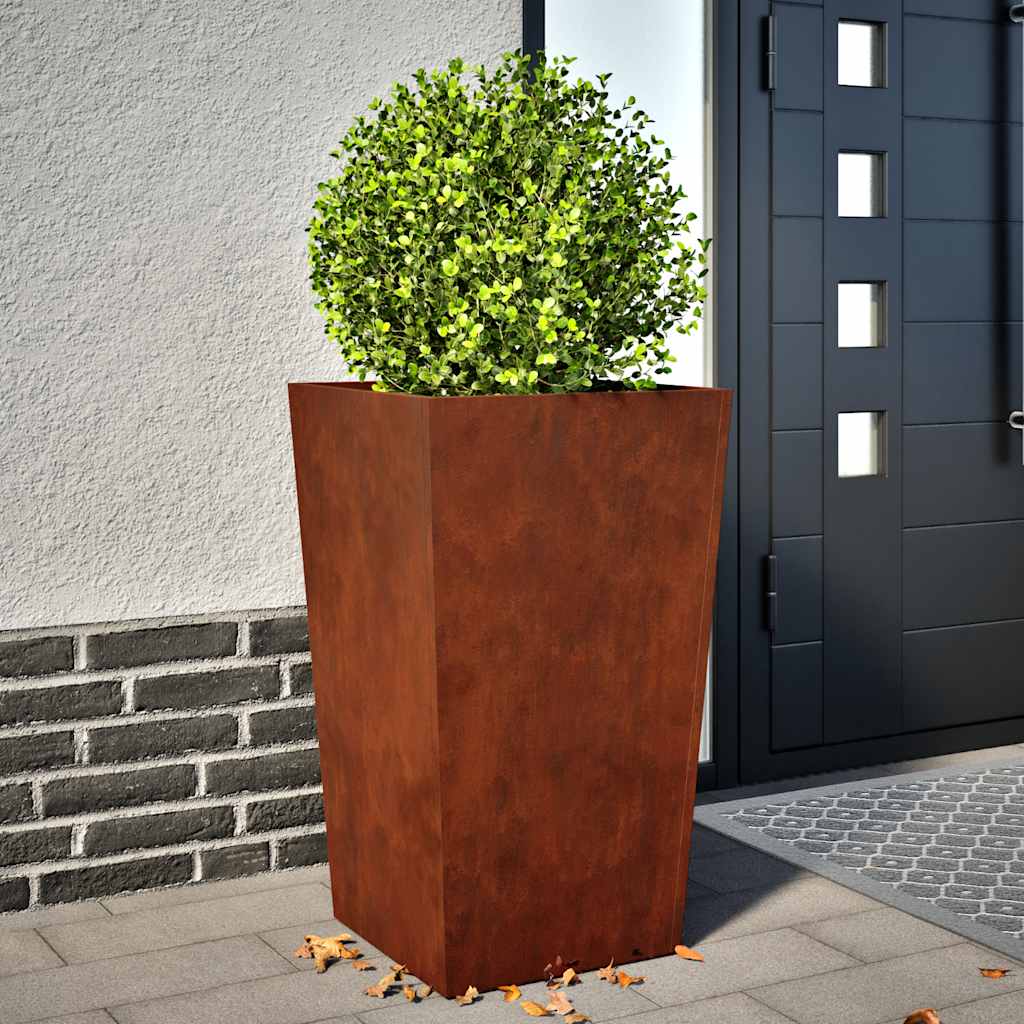 Pflanzkübel 2 Stk. 45x45x75 cm Wetterfester Stahl