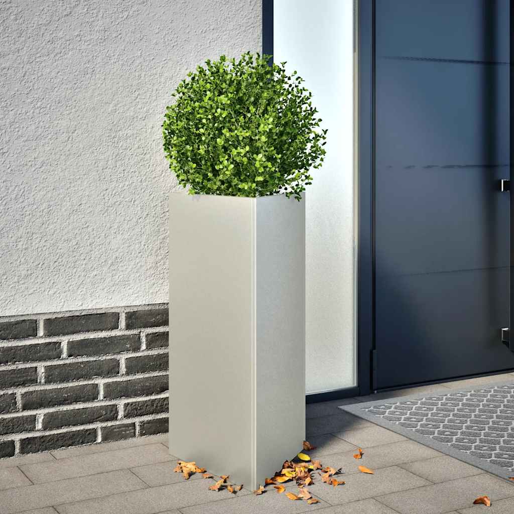 Pflanzkübel Dreieckig 40x34,5x75 cm Edelstahl
