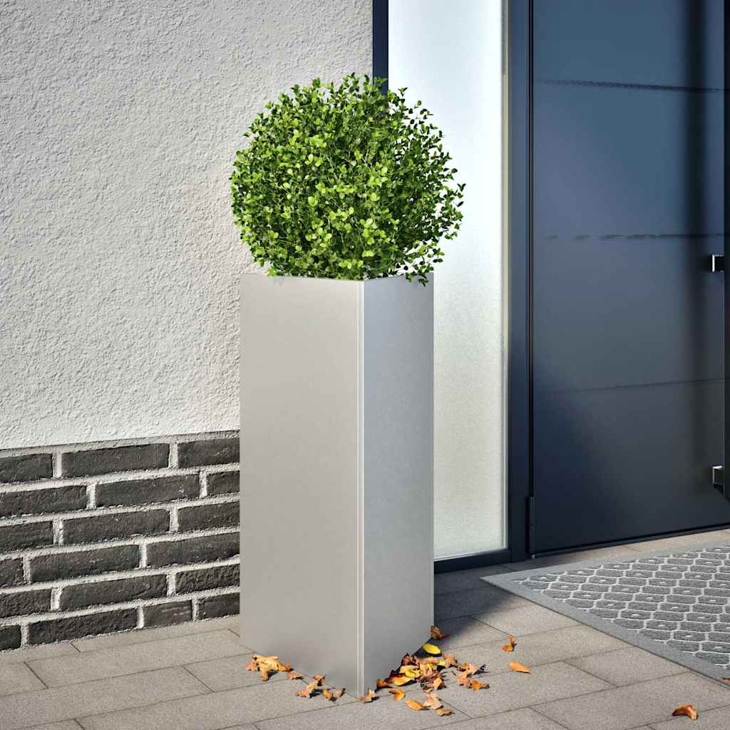 Pflanzkübel 2 Stk. Dreieckig 40x34,5x75 cm Verzinkter Stahl