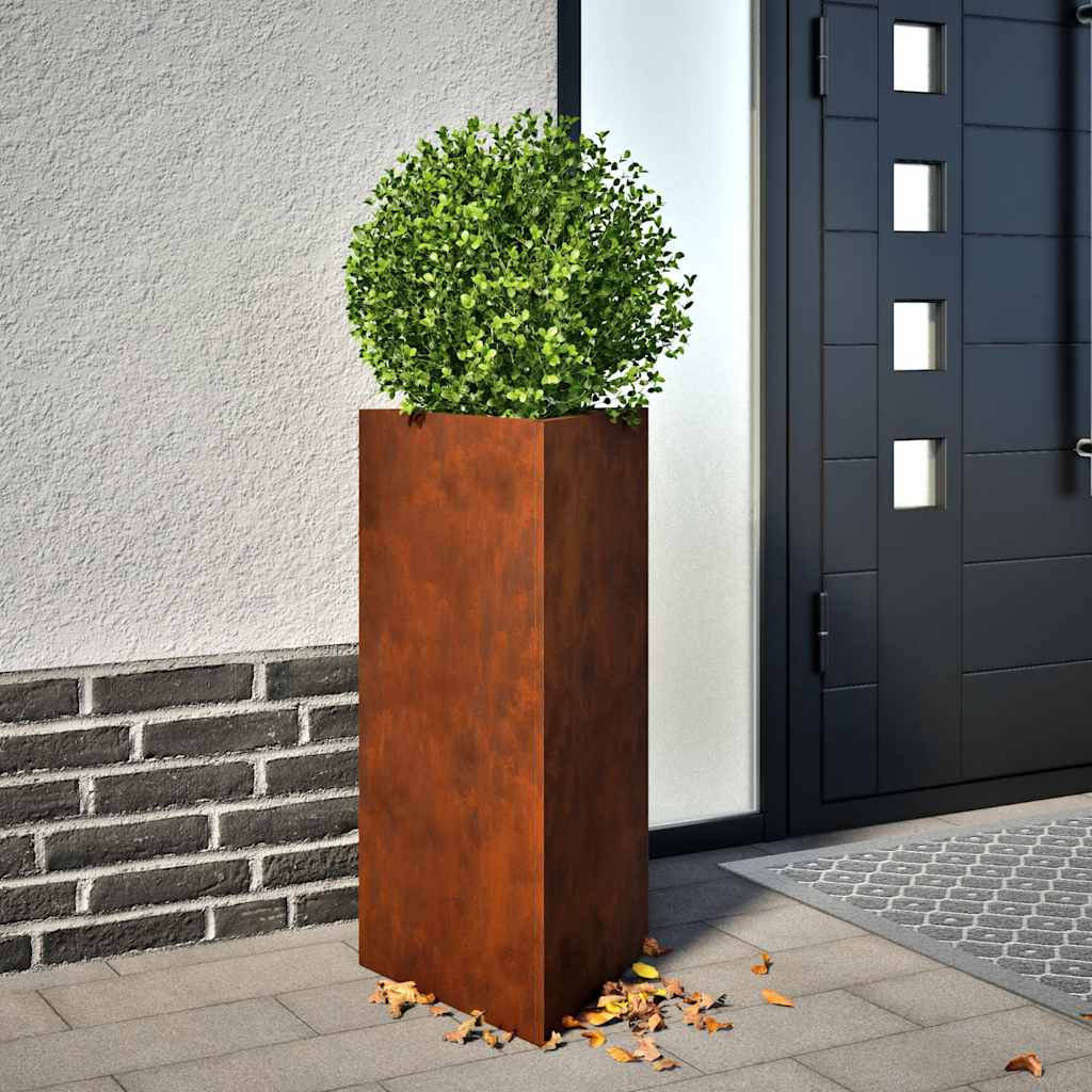 Pflanzkübel 2 Stk. Dreieckig 40x34,5x75 cm Wetterfester Stahl