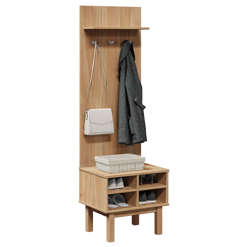 Flurgarderobe OTTA 50x40x160 cm Massivholz Kiefer