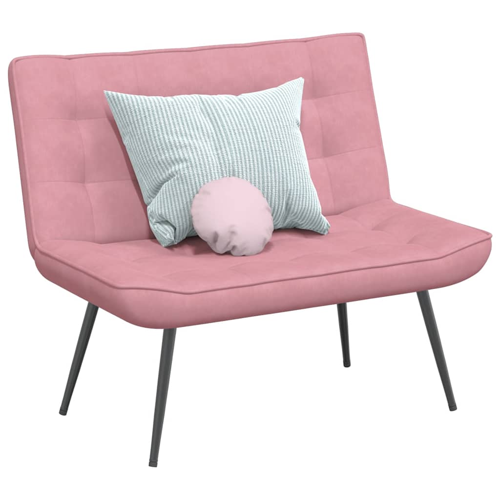 Sitzbank Rosa 110x74x84 cm Samt