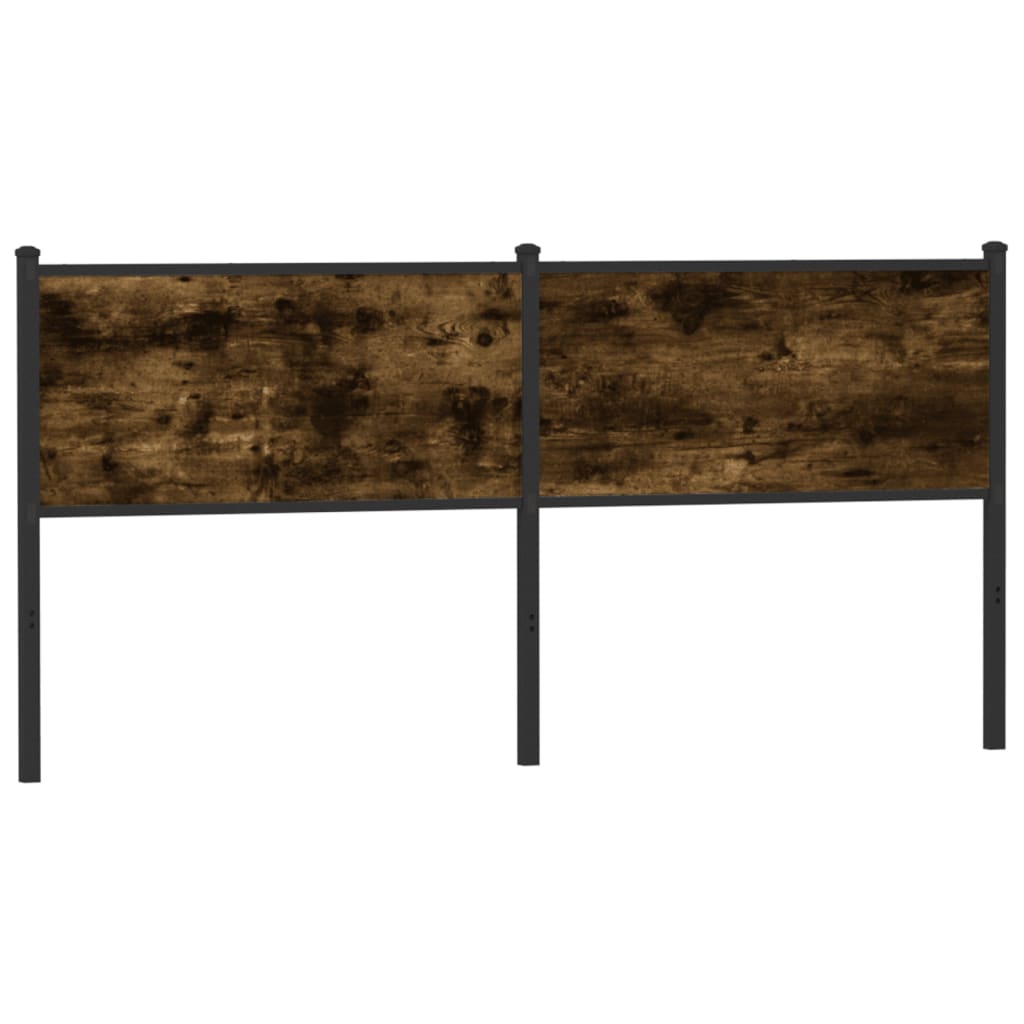 Ersatz-Kopfteil Räuchereiche 160 cm Holzwerkstoff und Stahl