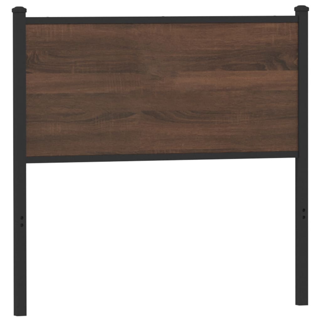 Ersatz-Kopfteil Braun Eichen-Optik 75 cm Holzwerkstoff und Stahl