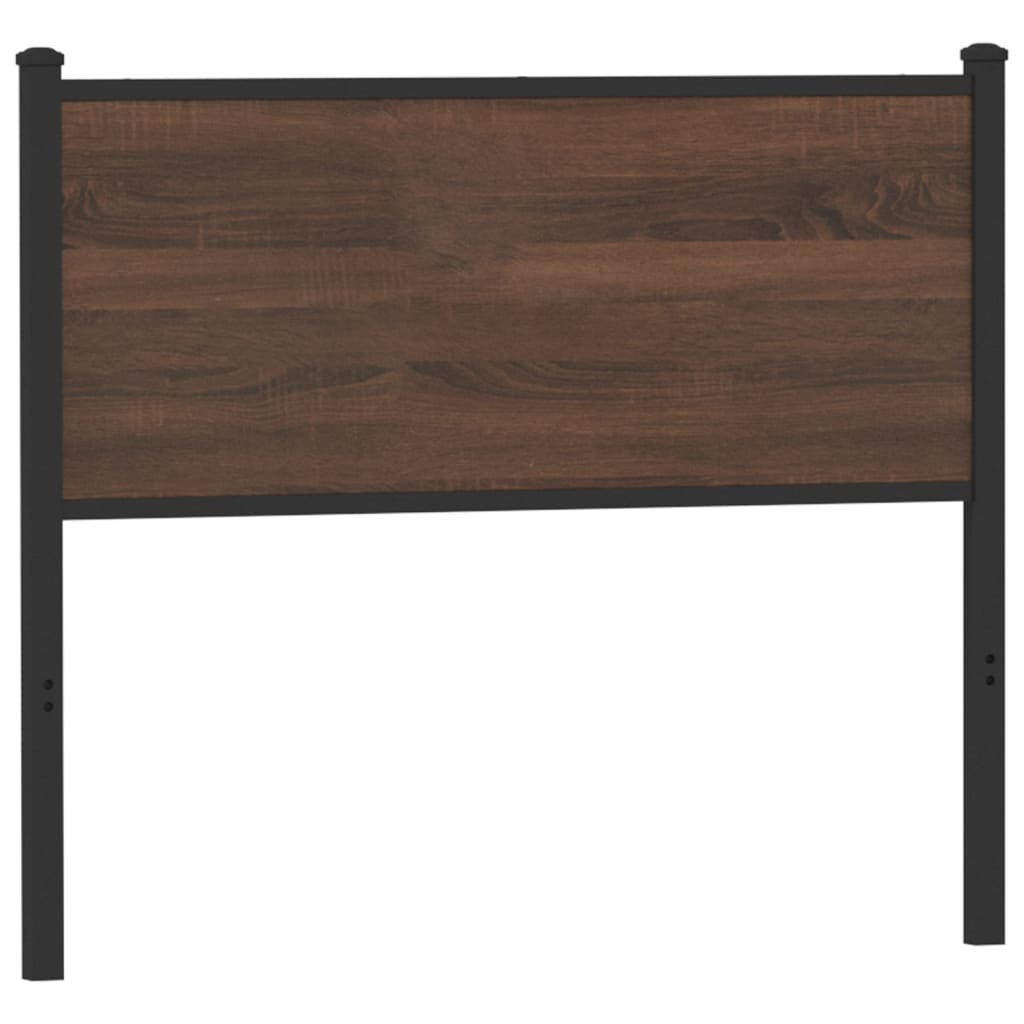 Ersatz-Kopfteil Braun Eichen-Optik 100 cm Holzwerkstoff und Stahl