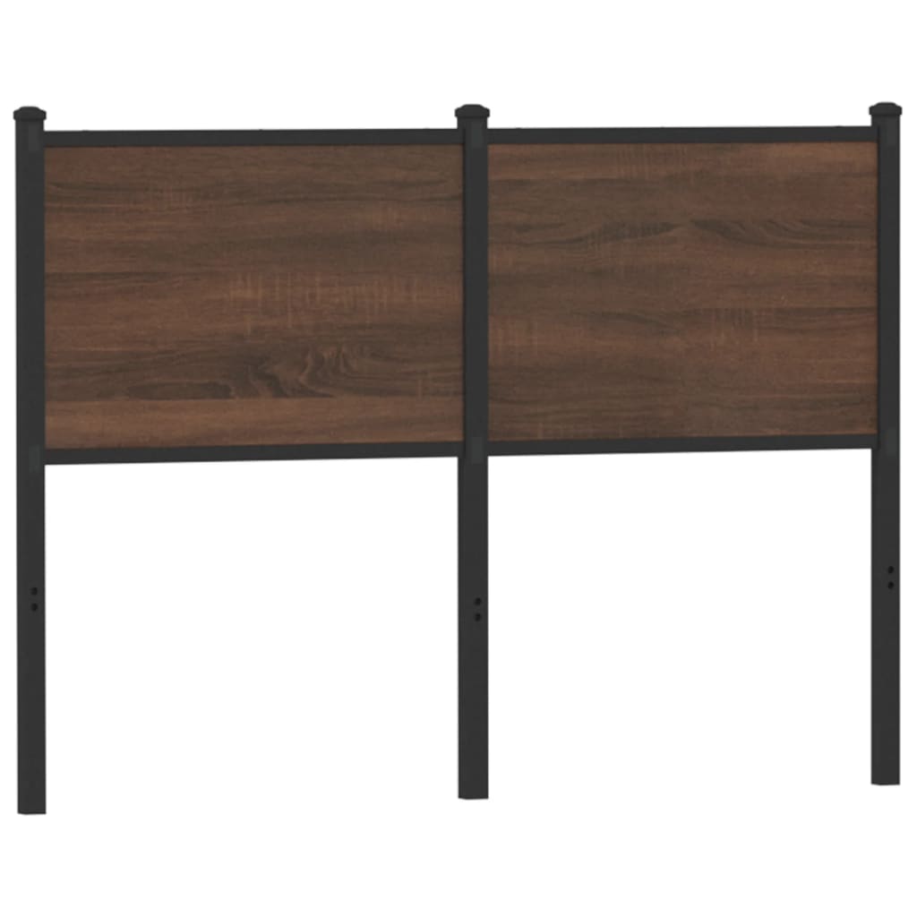 Ersatz-Kopfteil Braun Eichen-Optik 120 cm Holzwerkstoff und Stahl