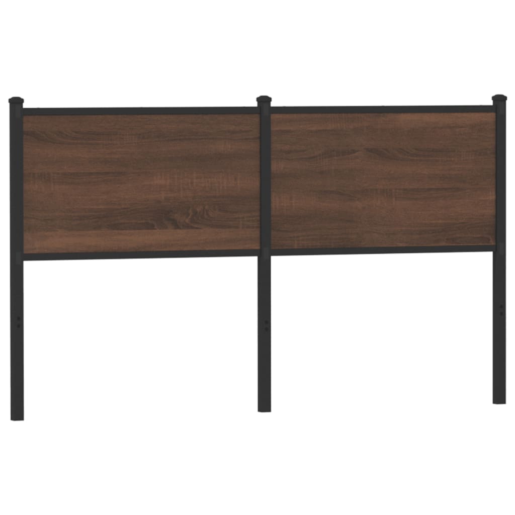 Ersatz-Kopfteil Braun Eichen-Optik 150 cm Holzwerkstoff und Stahl