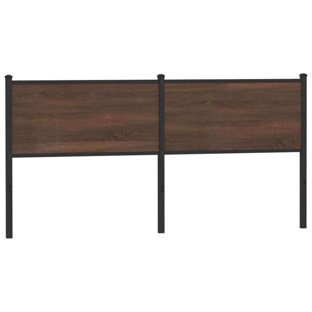 Ersatz-Kopfteil Braun Eichen-Optik 160 cm Holzwerkstoff und Stahl