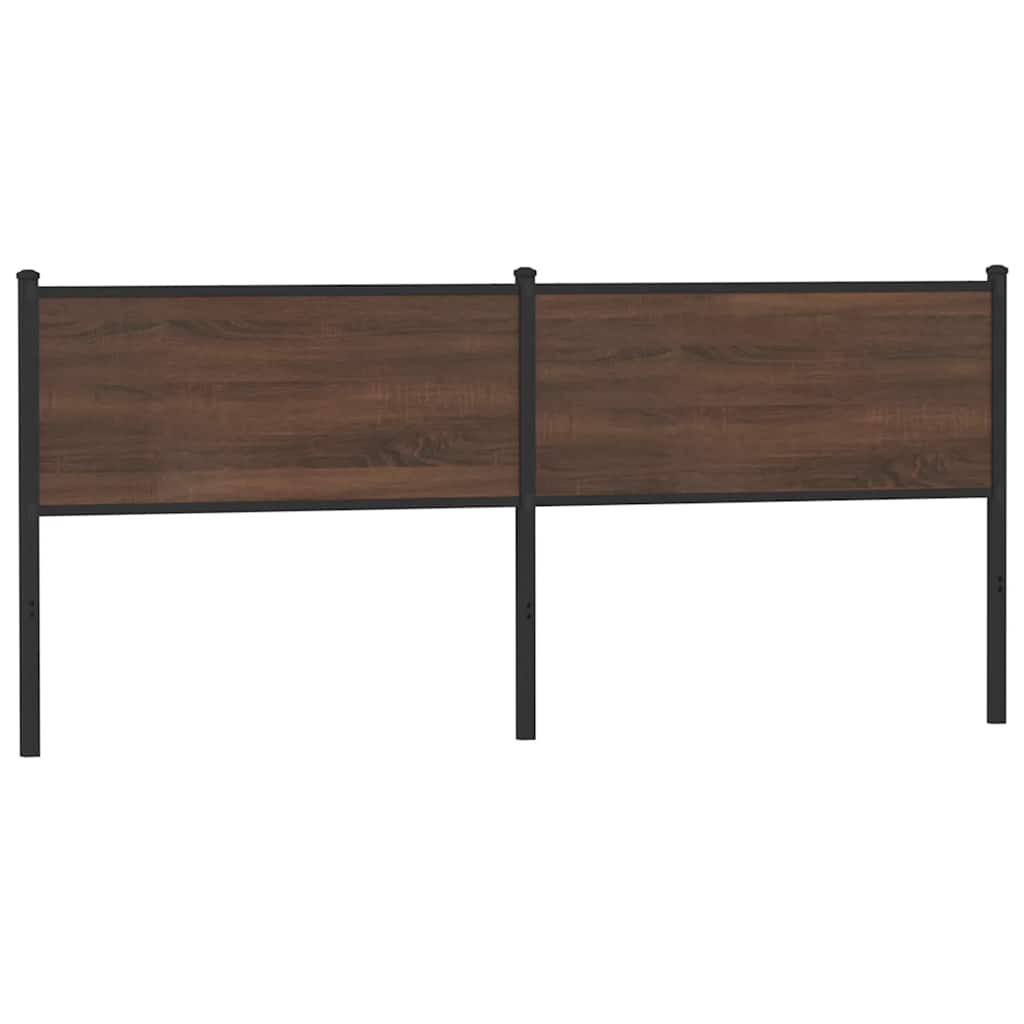 Ersatz-Kopfteil Braun Eichen-Optik 190 cm Holzwerkstoff und Stahl
