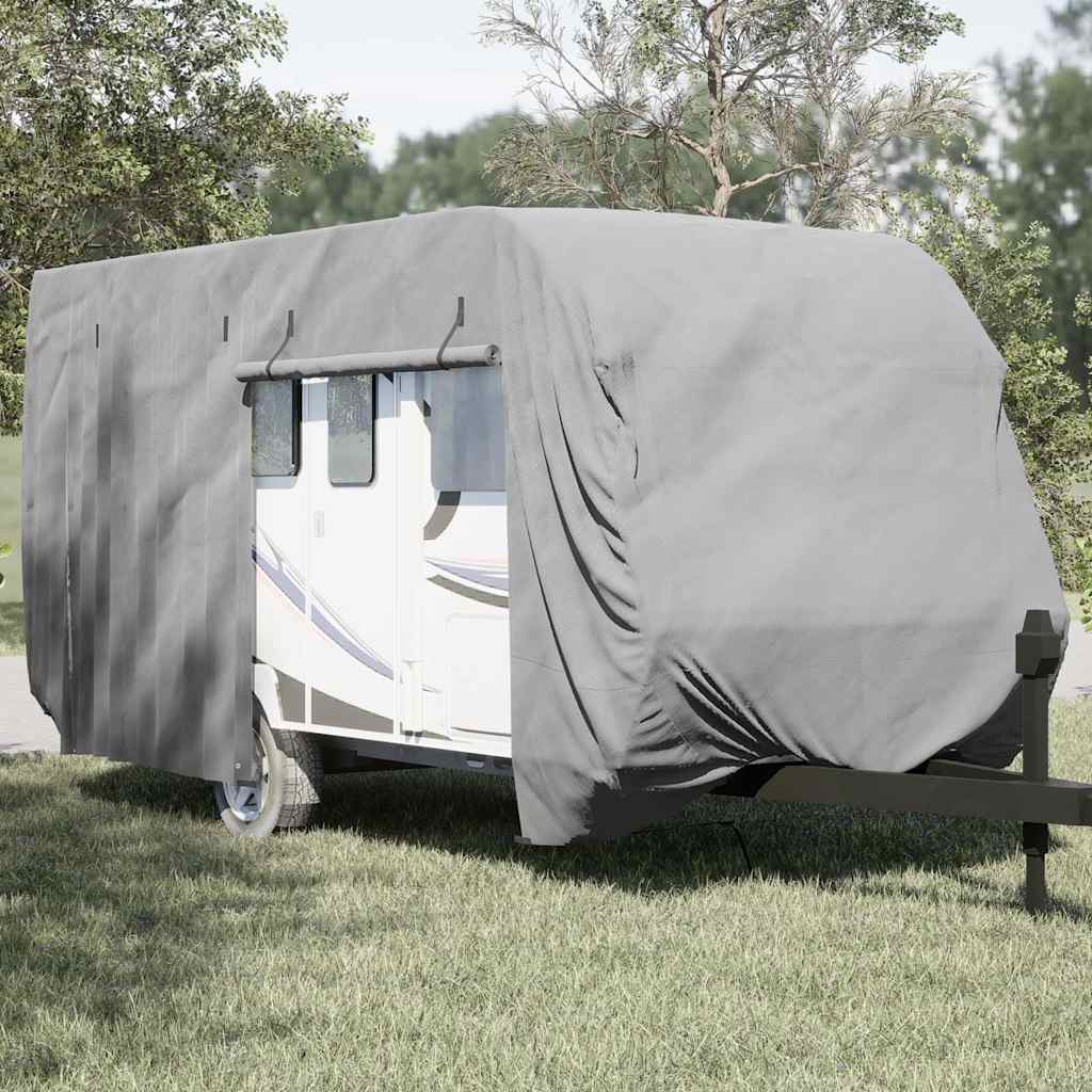 Schutzhülle für Wohnwagen Grau 670x250x220 cm Vliesstoff