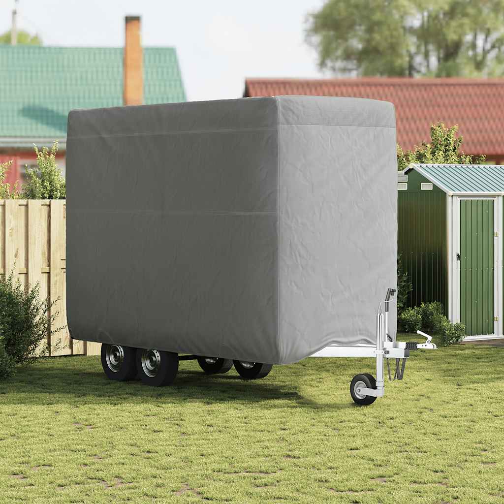 Schutzhülle für Pferdeanhänger Grau 334x148x230 cm Vliesstoff