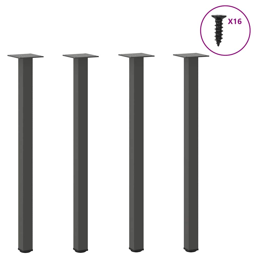 Konsolentischbeine 4 Stk. Anthrazit 72-74 cm Stahl