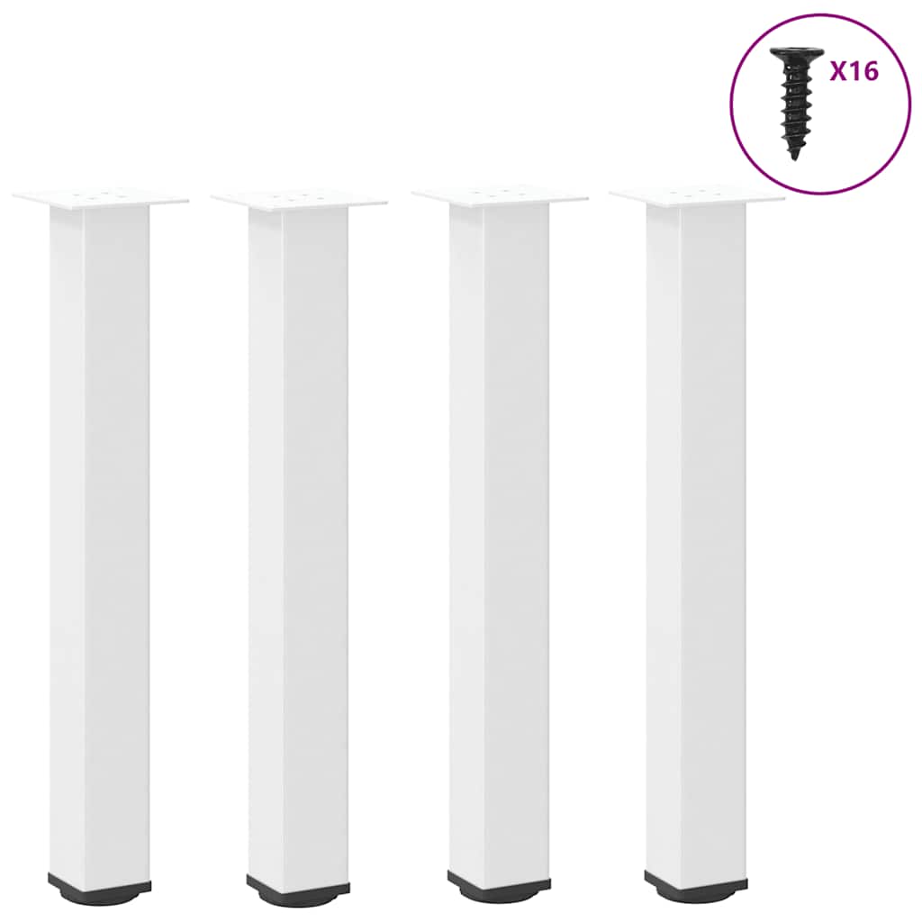 Konsolentischbeine 4 Stk. Weiß 72-74 cm Stahl
