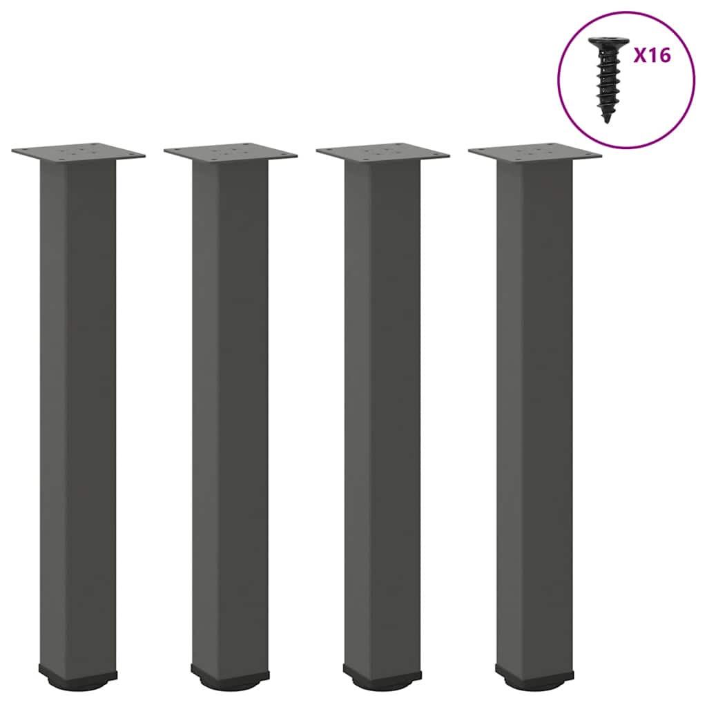 Konsolentischbeine 4 Stk. Anthrazit 72-74 cm Stahl