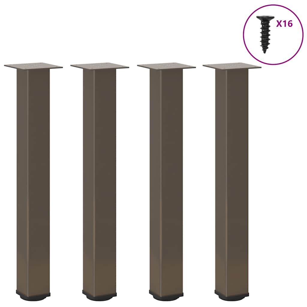 Konsolentischbeine 4 Stk. Naturstahl 72-74 cm Stahl