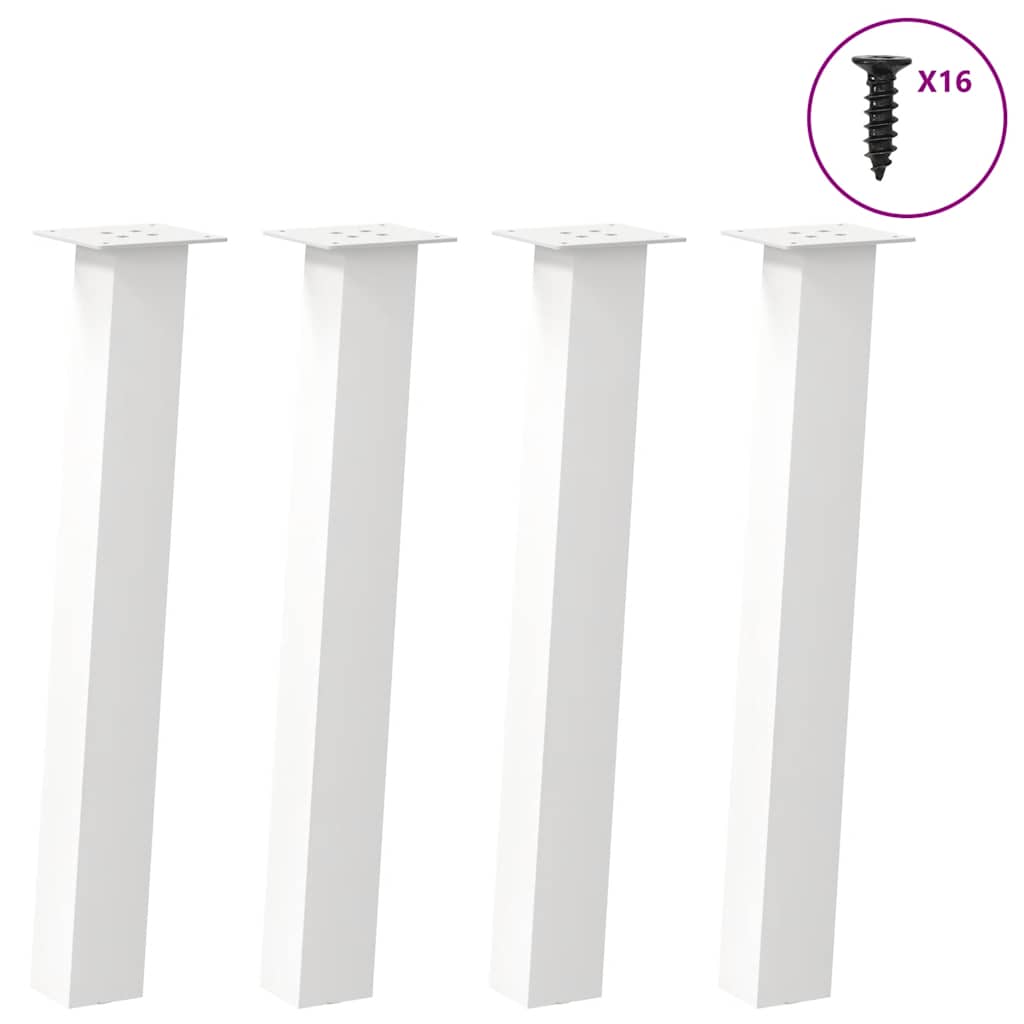 Konsolentischbeine 4 Stk. Weiß 72 cm Stahl