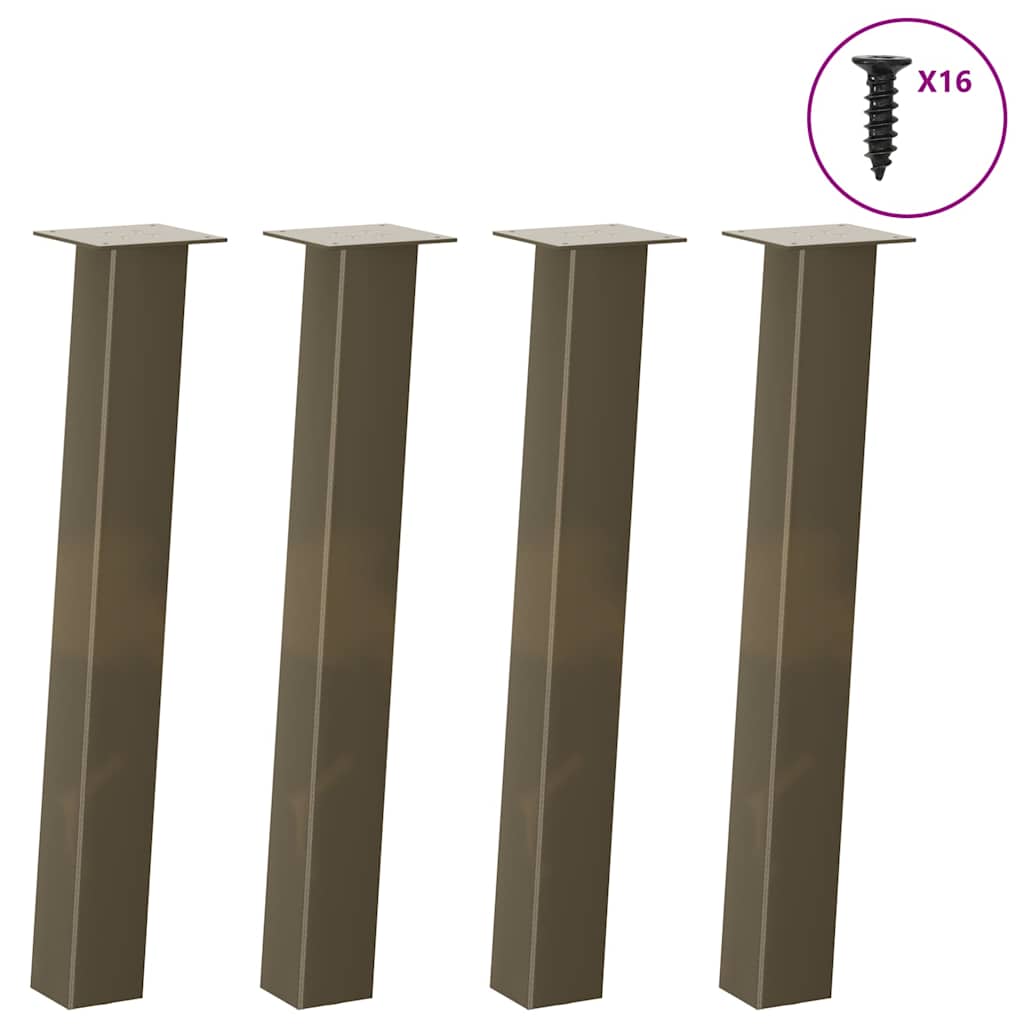 Konsolentischbeine 4 Stk. Naturstahl 72 cm Stahl