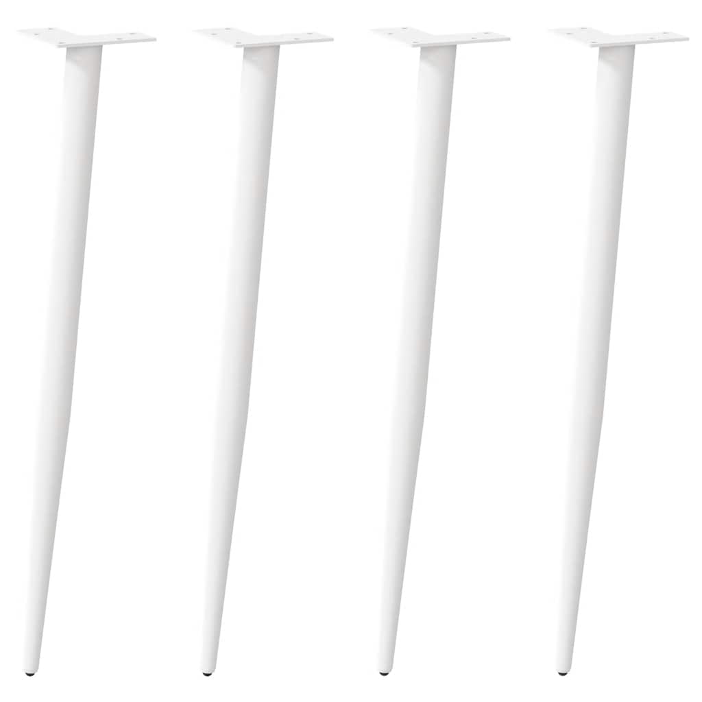 Konsolentischbeine Konische Form 4 Stk. Weiß 72-73 cm Stahl
