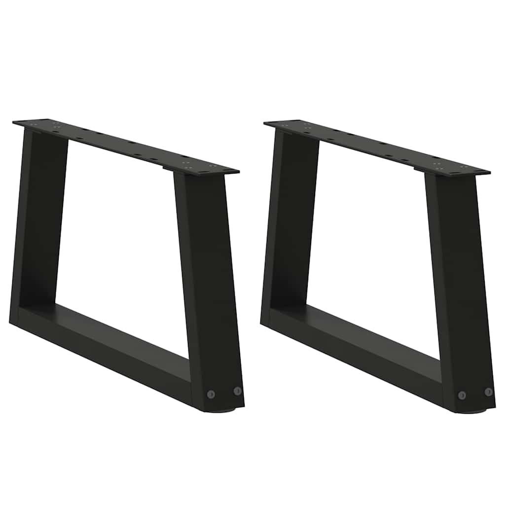 Couchtischbeine V-Form 2 Stück Schwarz 60x(30-31,3) cm Stahl