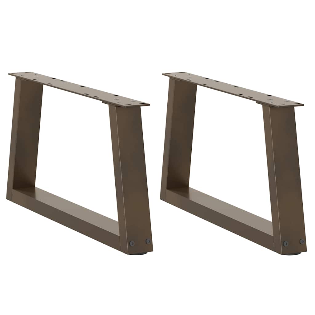 Couchtischbeine V-Form 2 Stück Naturstahl 70x(30-31,3) cm Stahl