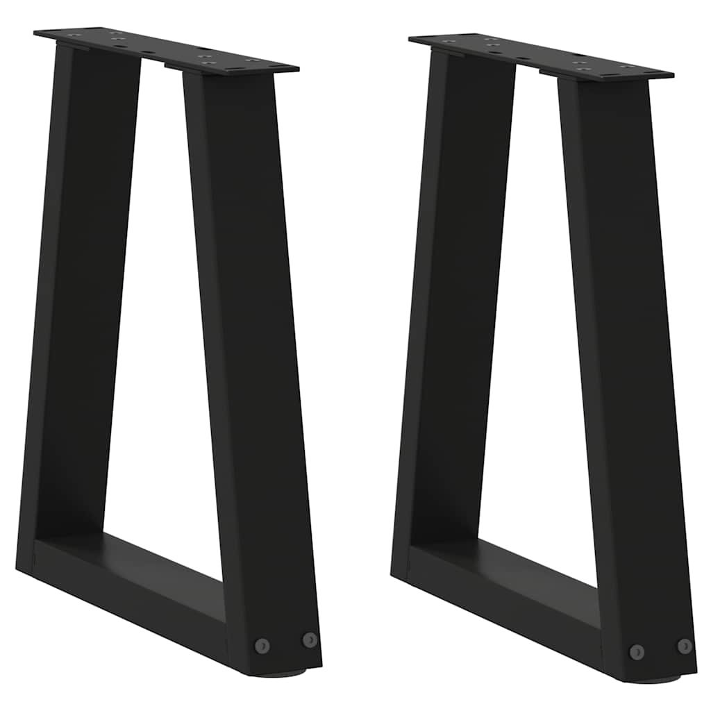 Couchtischbeine V-Form 2 Stück Schwarz 28x(42-43,3) cm Stahl