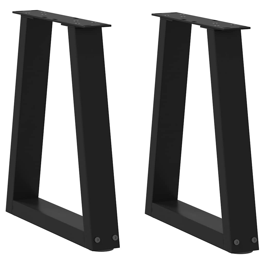 Couchtischbeine V-Form 2 Stück Schwarz 38x(42-43,3) cm Stahl