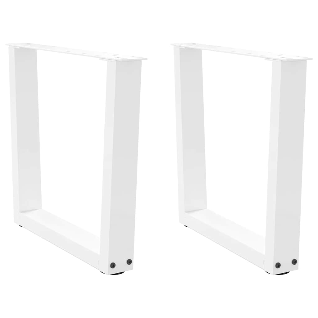 Couchtischbeine V-Form 2 Stück Weiß 60x(42-43,3) cm Stahl