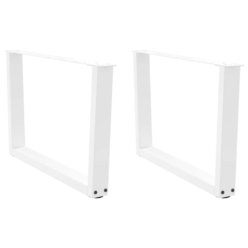 Couchtischbeine V-Form 2 Stück Weiß 70x(42-43,3) cm Stahl