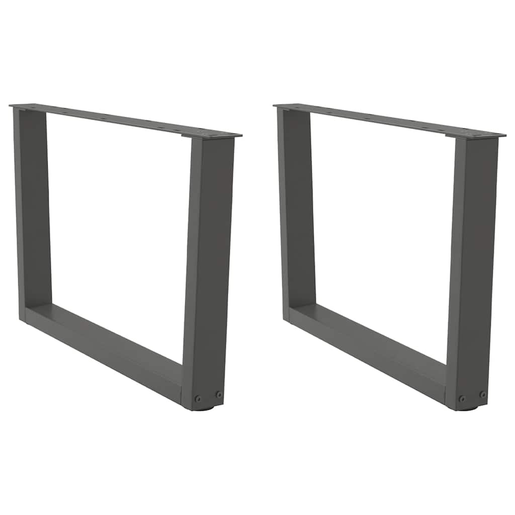 Couchtischbeine V-Form 2 Stück Anthrazit 70x(42-43,3) cm Stahl
