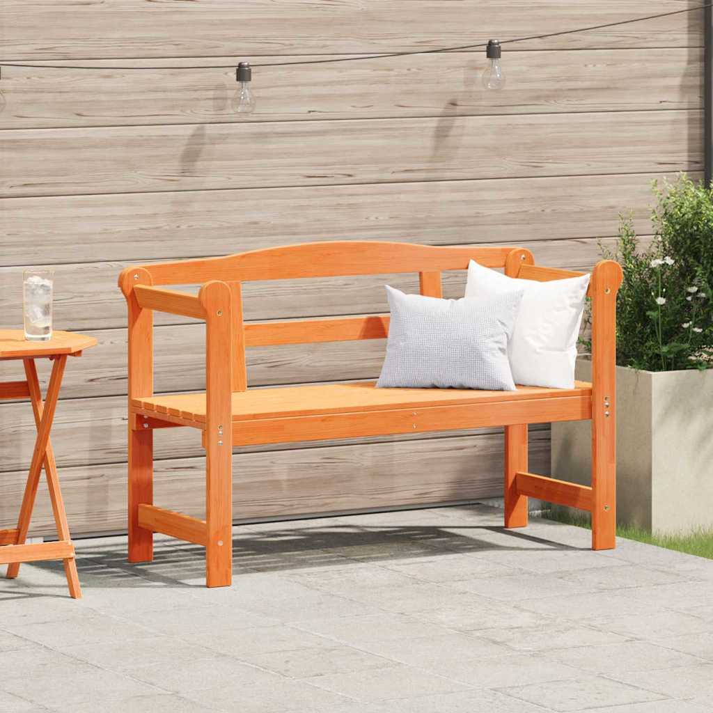 Bank Outdoor 2 -Seater 119 x 44 x 76 cm Massives Kiefernholz