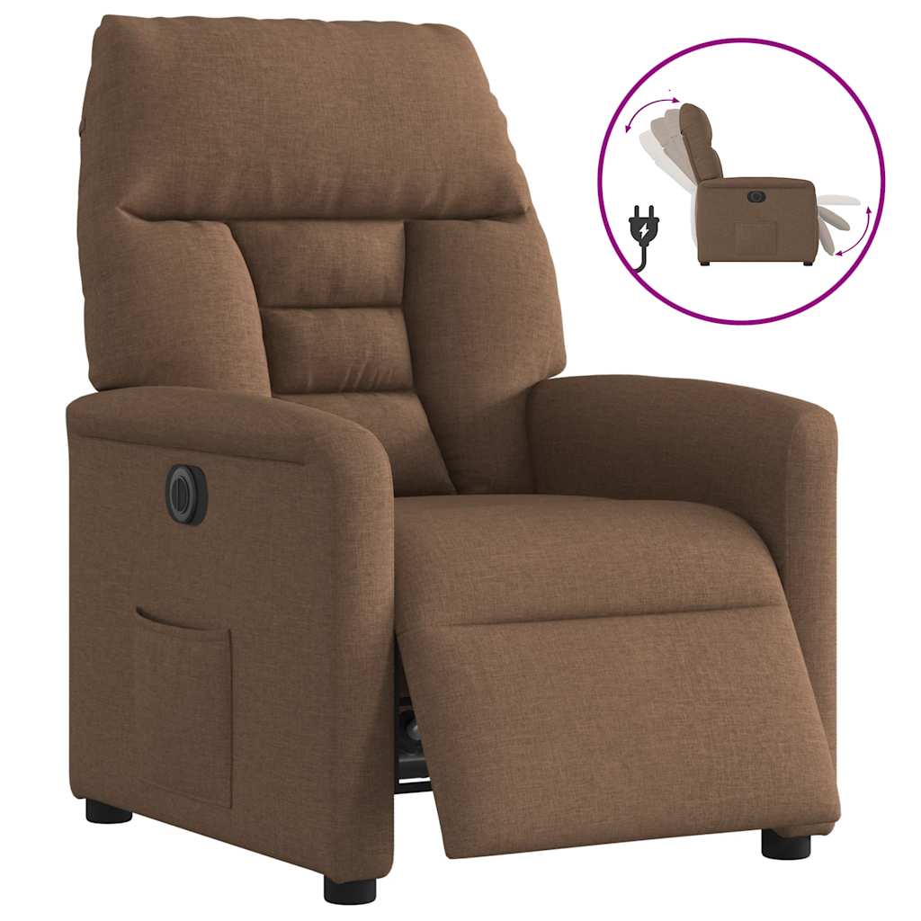 Relaxsessel Elektrisch Braun Stoff