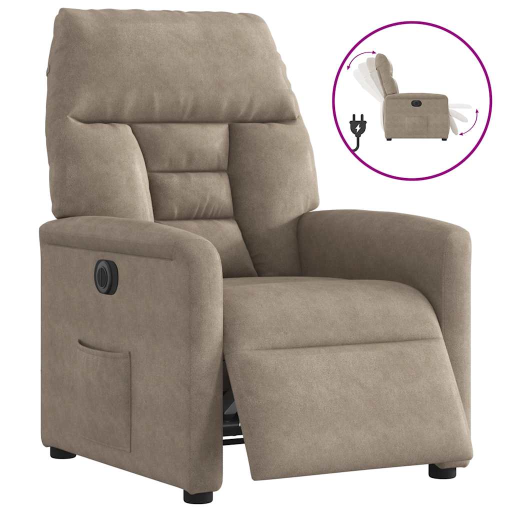 Relaxsessel Elektrisch Taupe Mikrofasergewebe