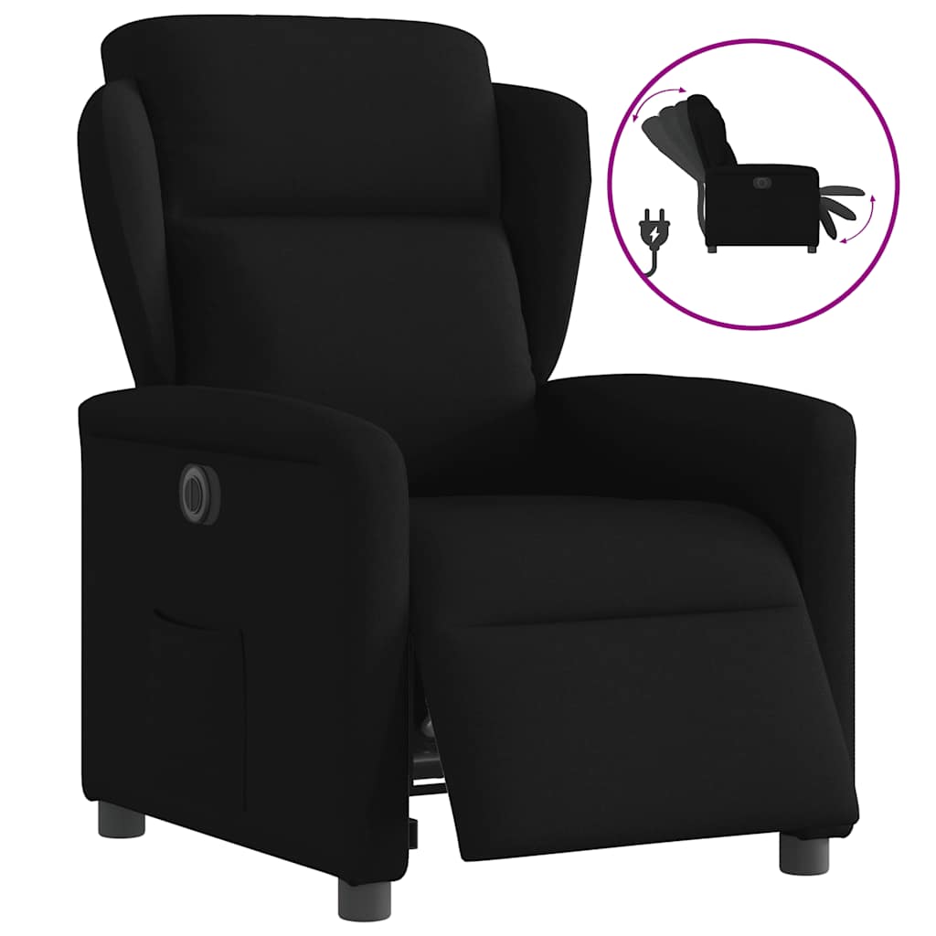Relaxsessel Elektrisch Schwarz Stoff