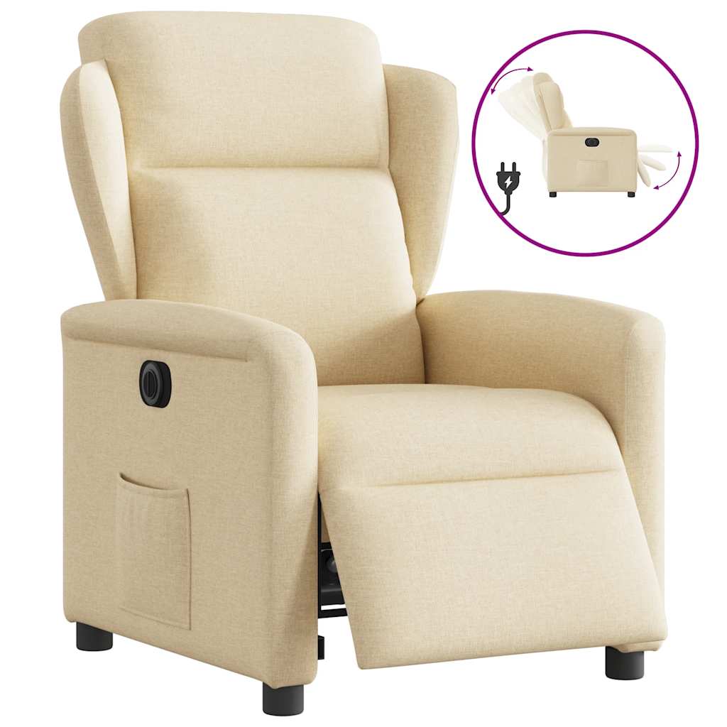 Relaxsessel Elektrisch Creme Stoff