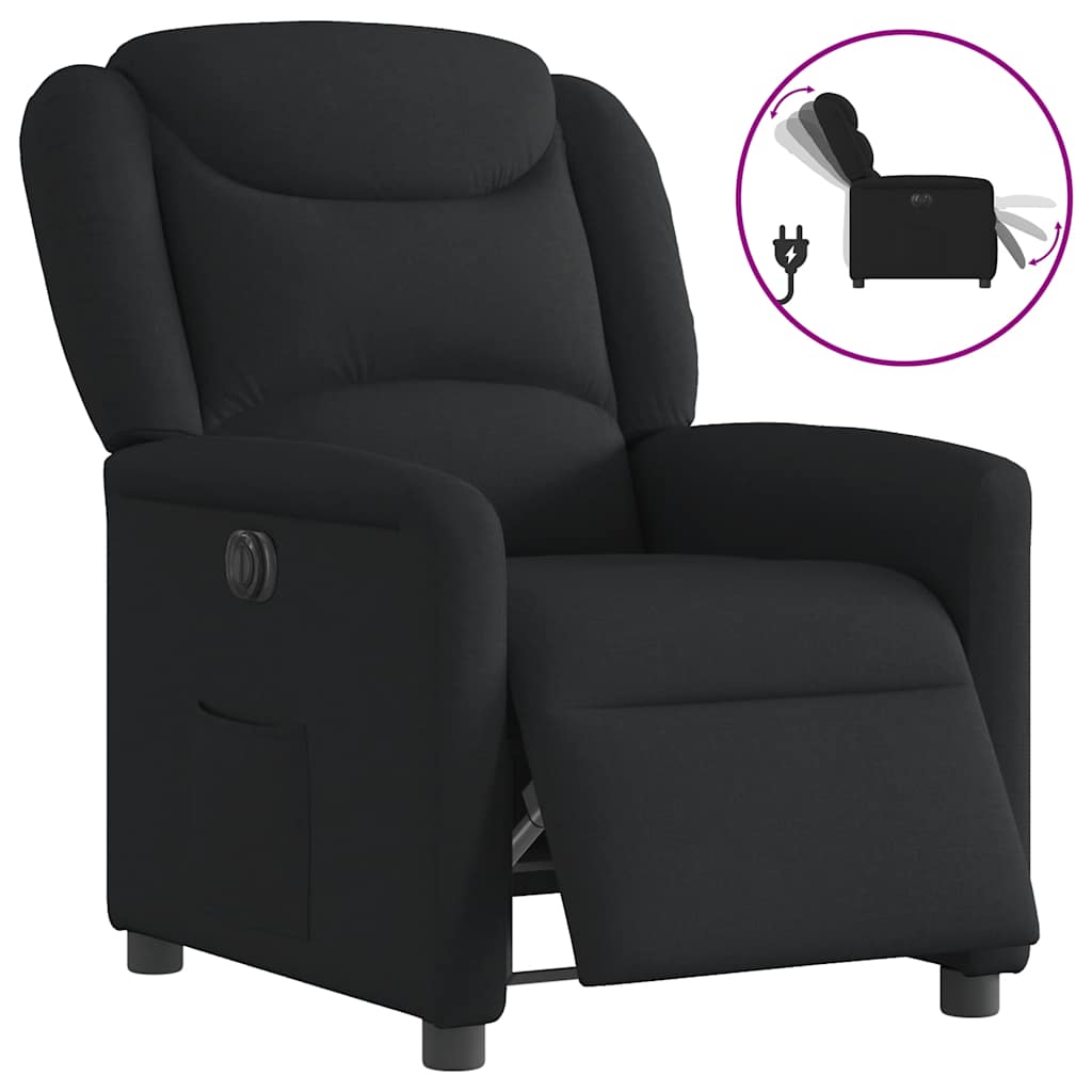 Relaxsessel Elektrisch Schwarz Stoff