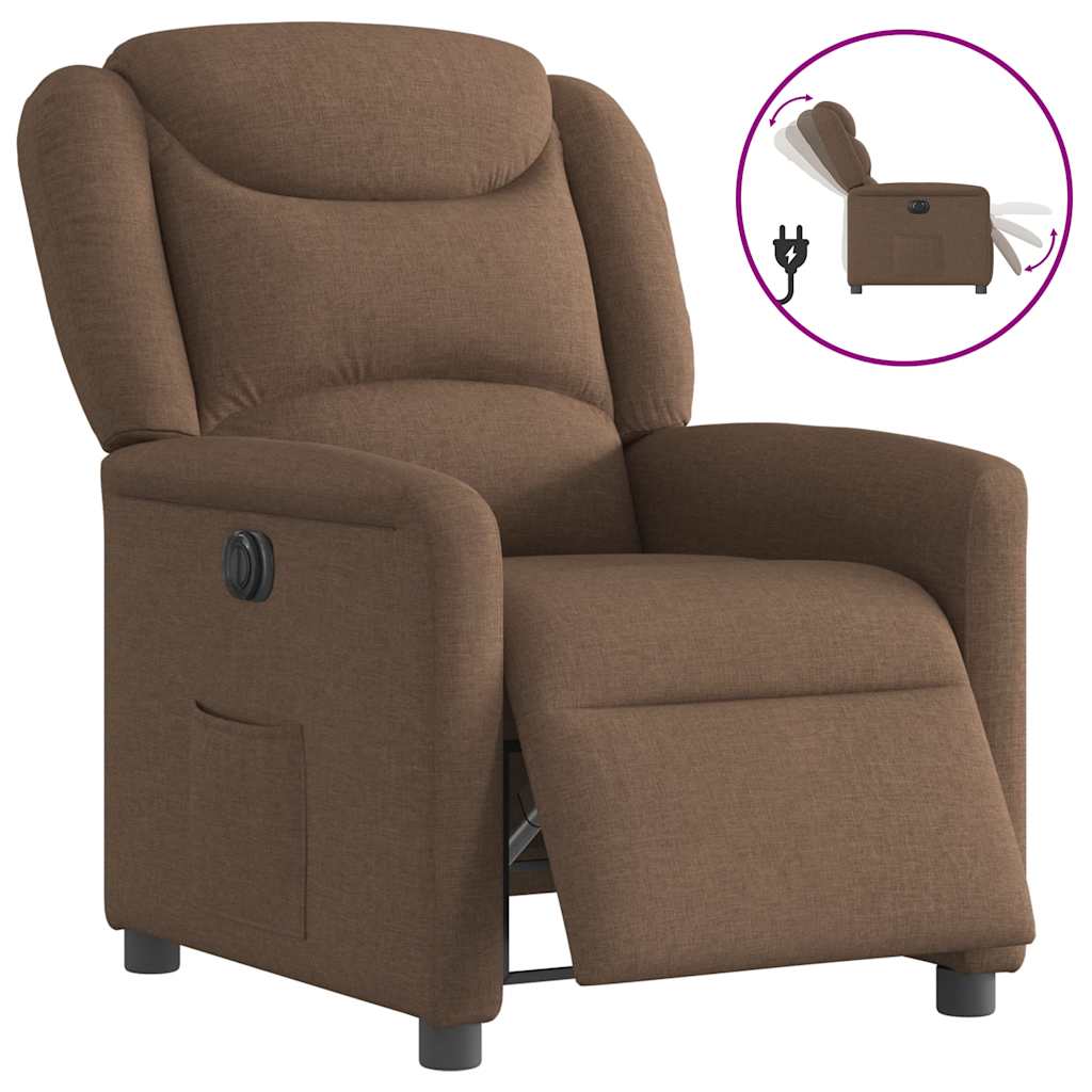 Relaxsessel Elektrisch Braun Stoff