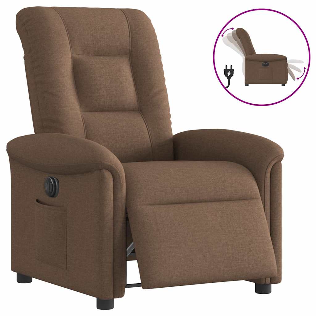 Relaxsessel Elektrisch Braun Stoff