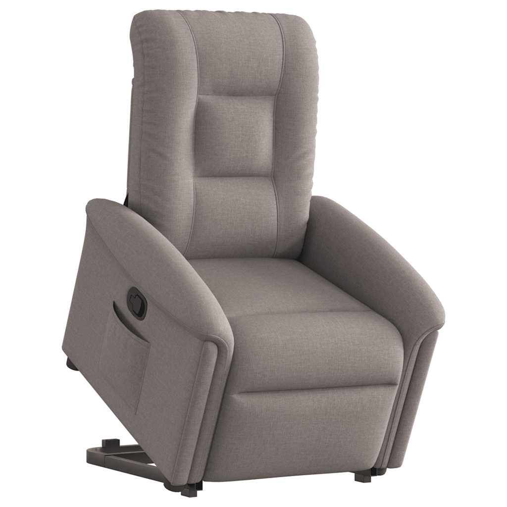 Relaxsessel mit Aufstehhilfe Taupe Stoff