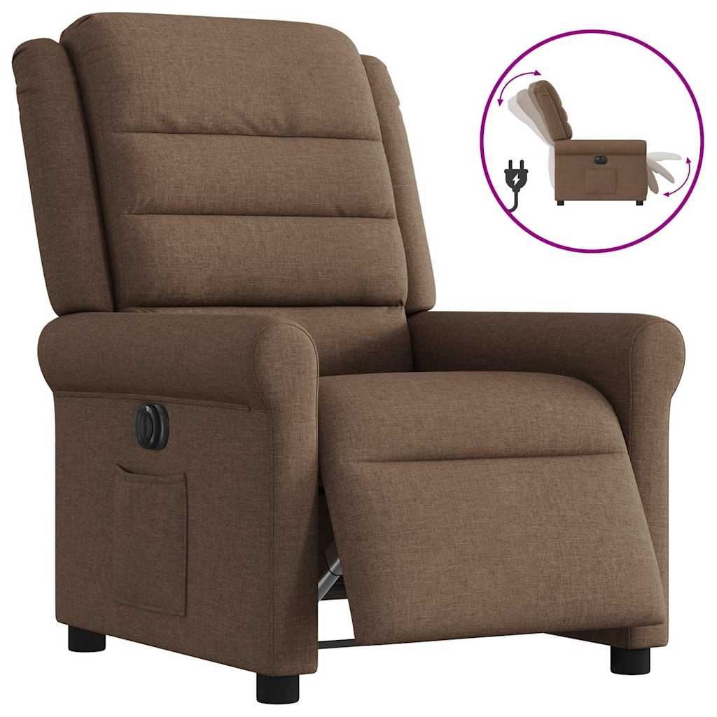 Relaxsessel Elektrisch Braun Stoff