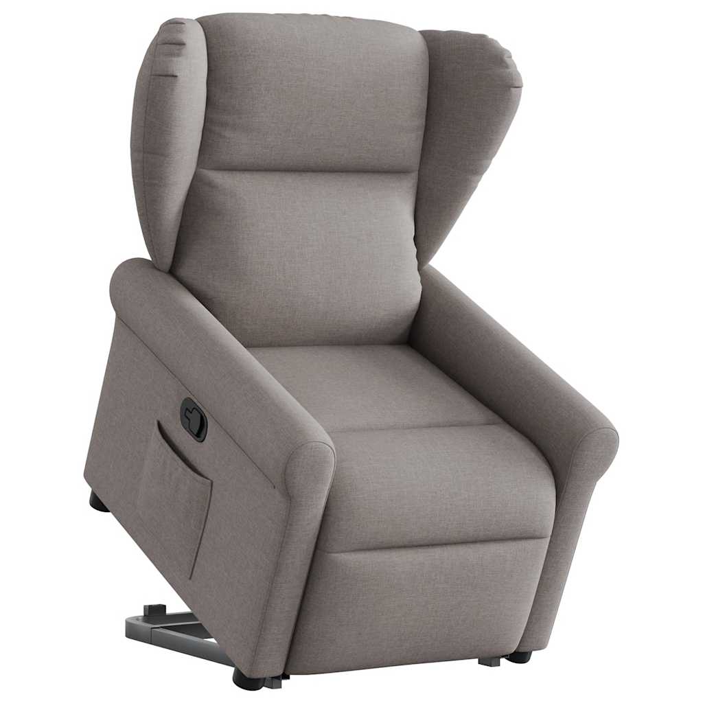 Relaxsessel mit Aufstehhilfe Taupe Stoff