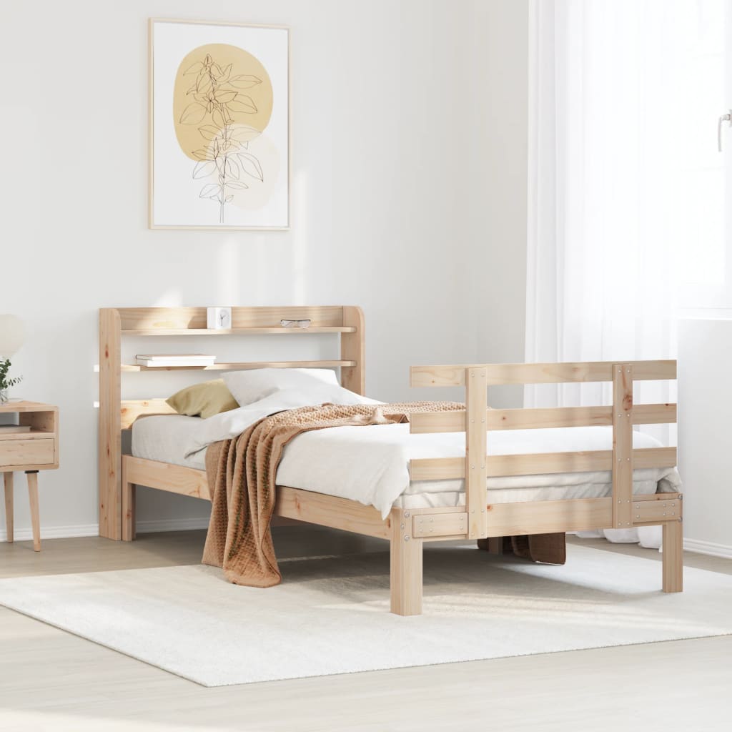 Bettgestell mit Kopfteil ohne Matratze 90x190 cm
