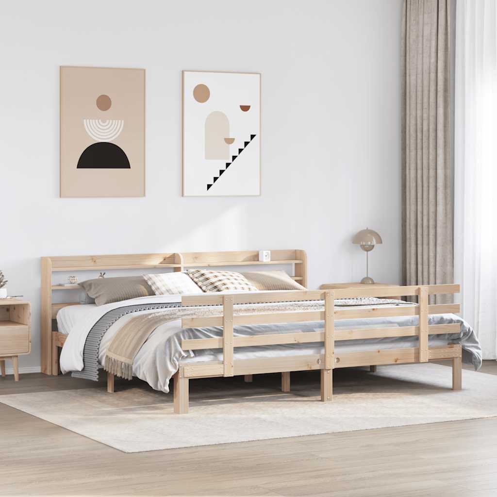 Bettgestell mit Kopfteil ohne Matratze 180x200 cm