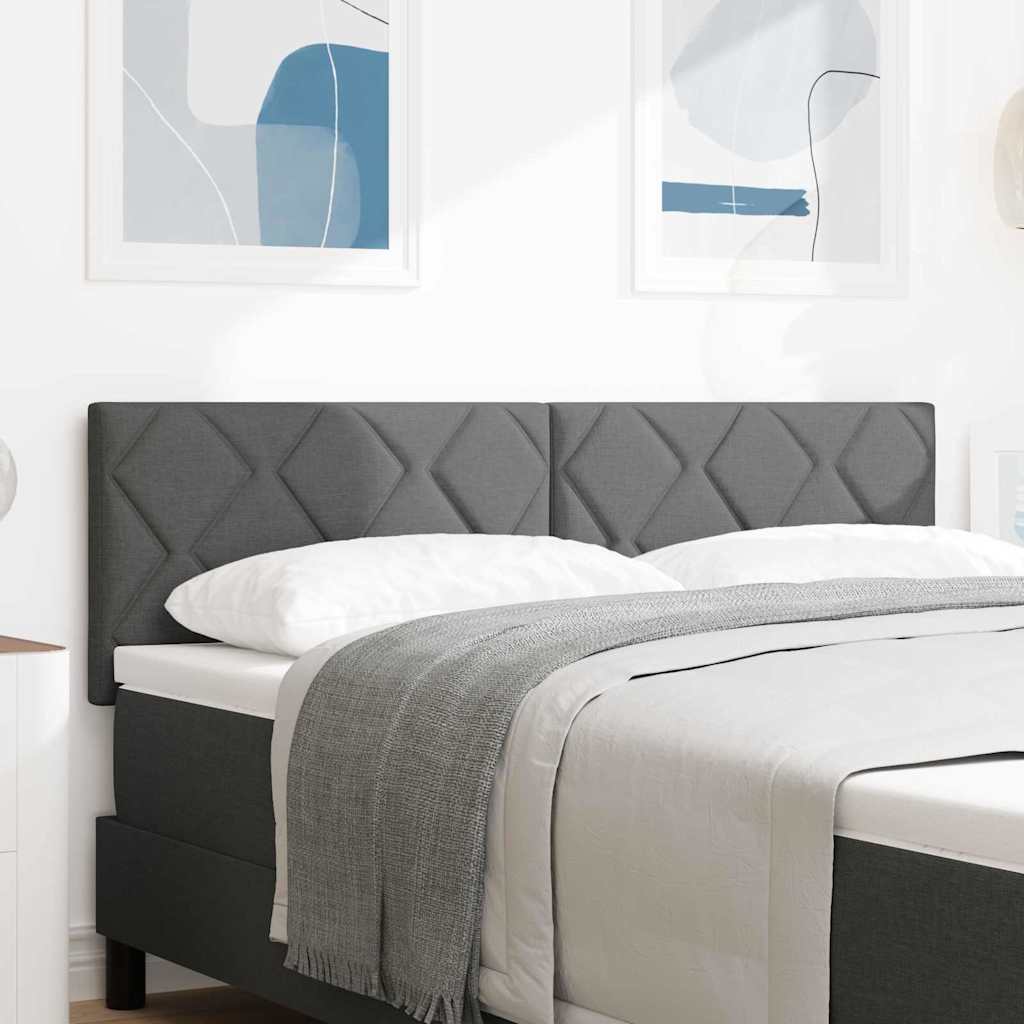 LED Kopfteil Grau 144 cm Stoff