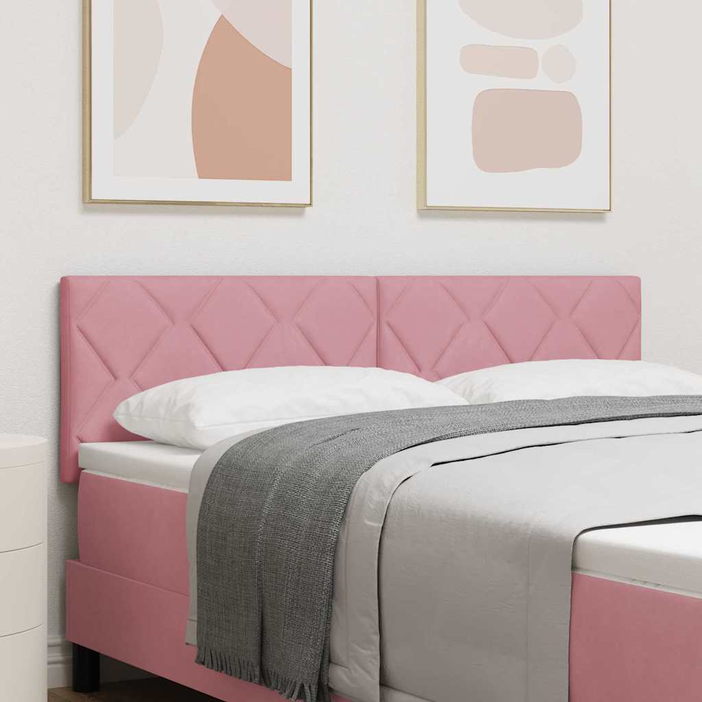 LED Kopfteil Rosa 144 cm Samt